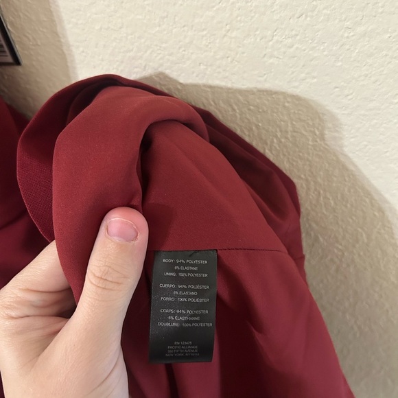 NWT TAHARI Cap Sleeve Crepe Sheath Dress Bordeaux Red Size 8 Lined Business New - Picture 7 of 12